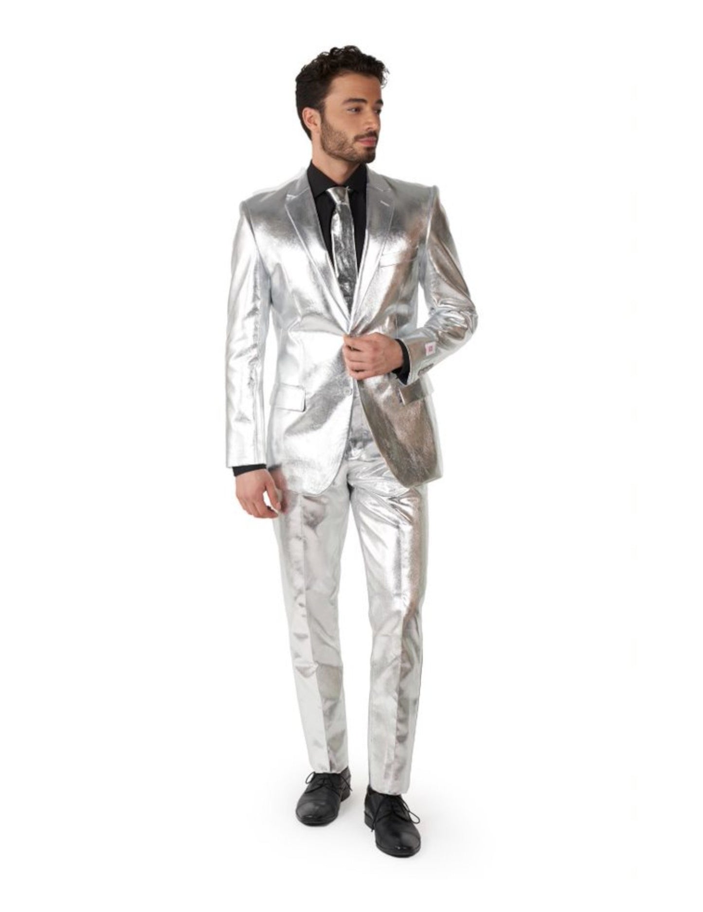 Costum Domnul Shiny Silver Man s -a opus