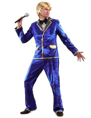 Men's Blue Disco Singer deghizare