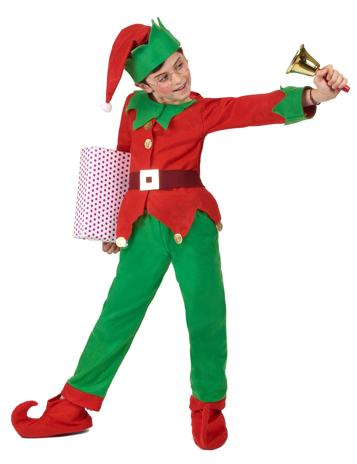 Costum complet de elf de Crăciun Enfant