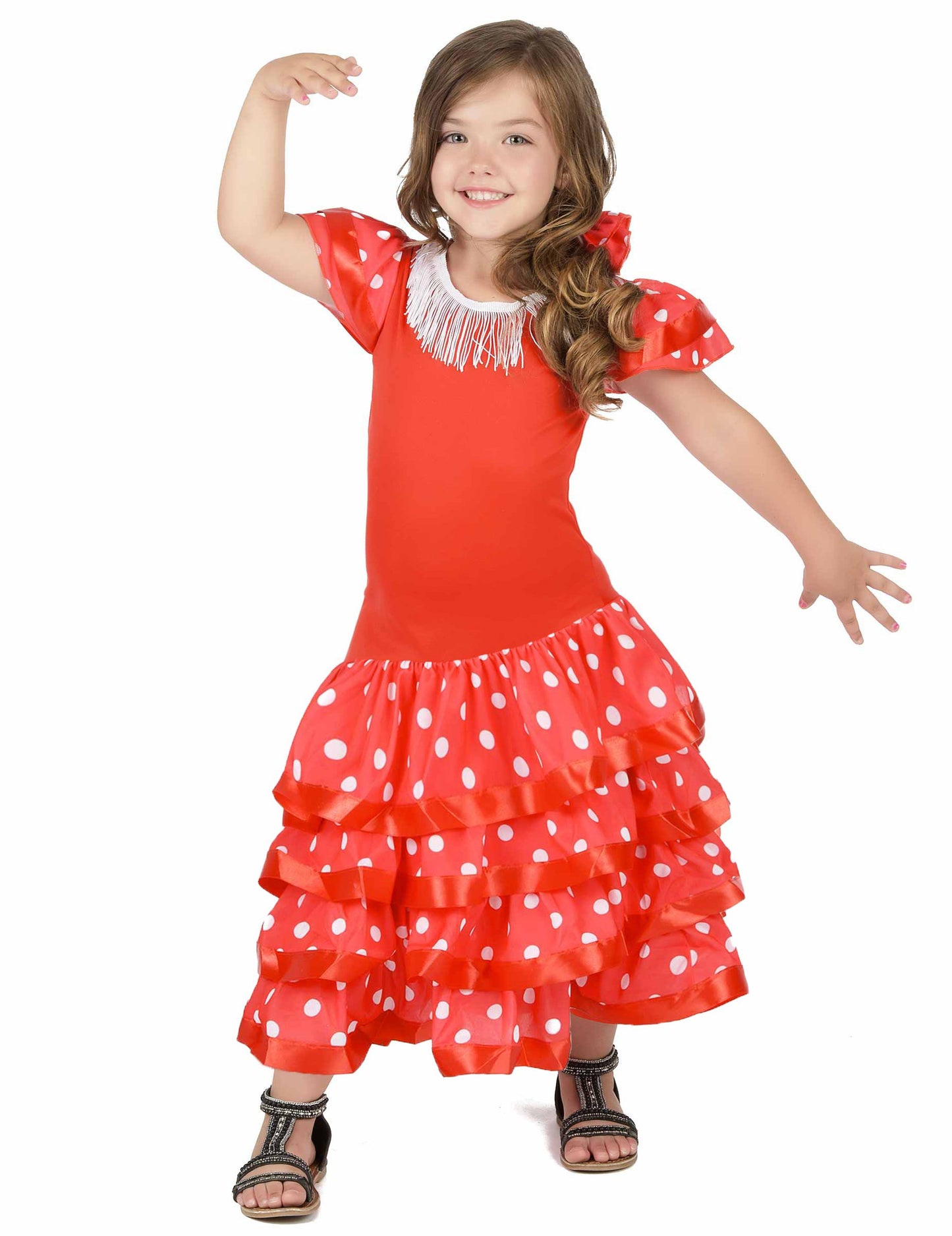 Red Flamenco Flamenco Dansator Costum Girl Girl Girl