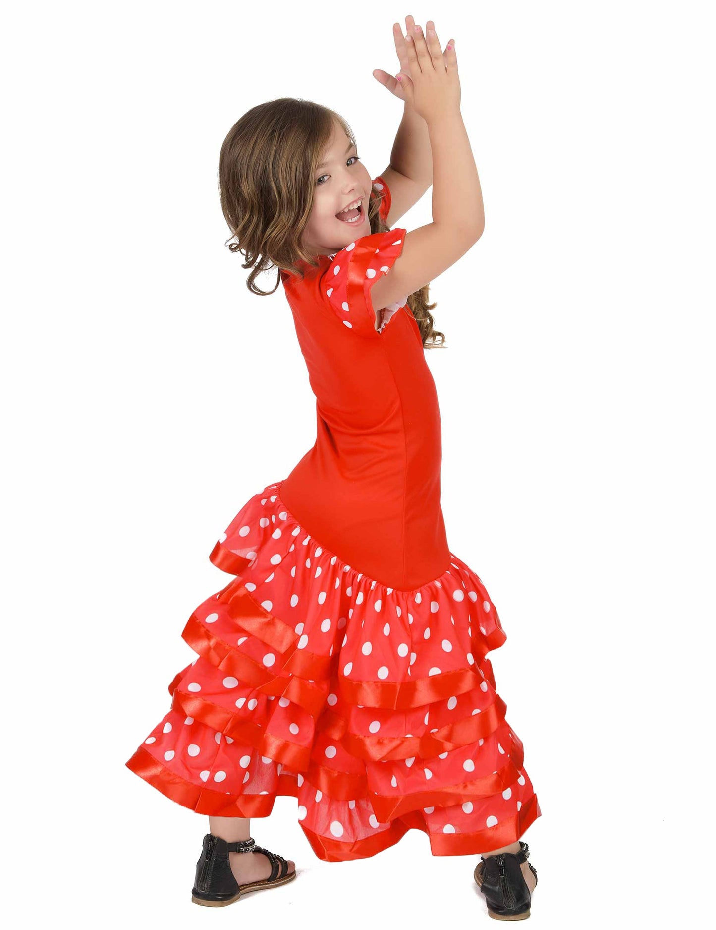 Red Flamenco Flamenco Dansator Costum Girl Girl Girl