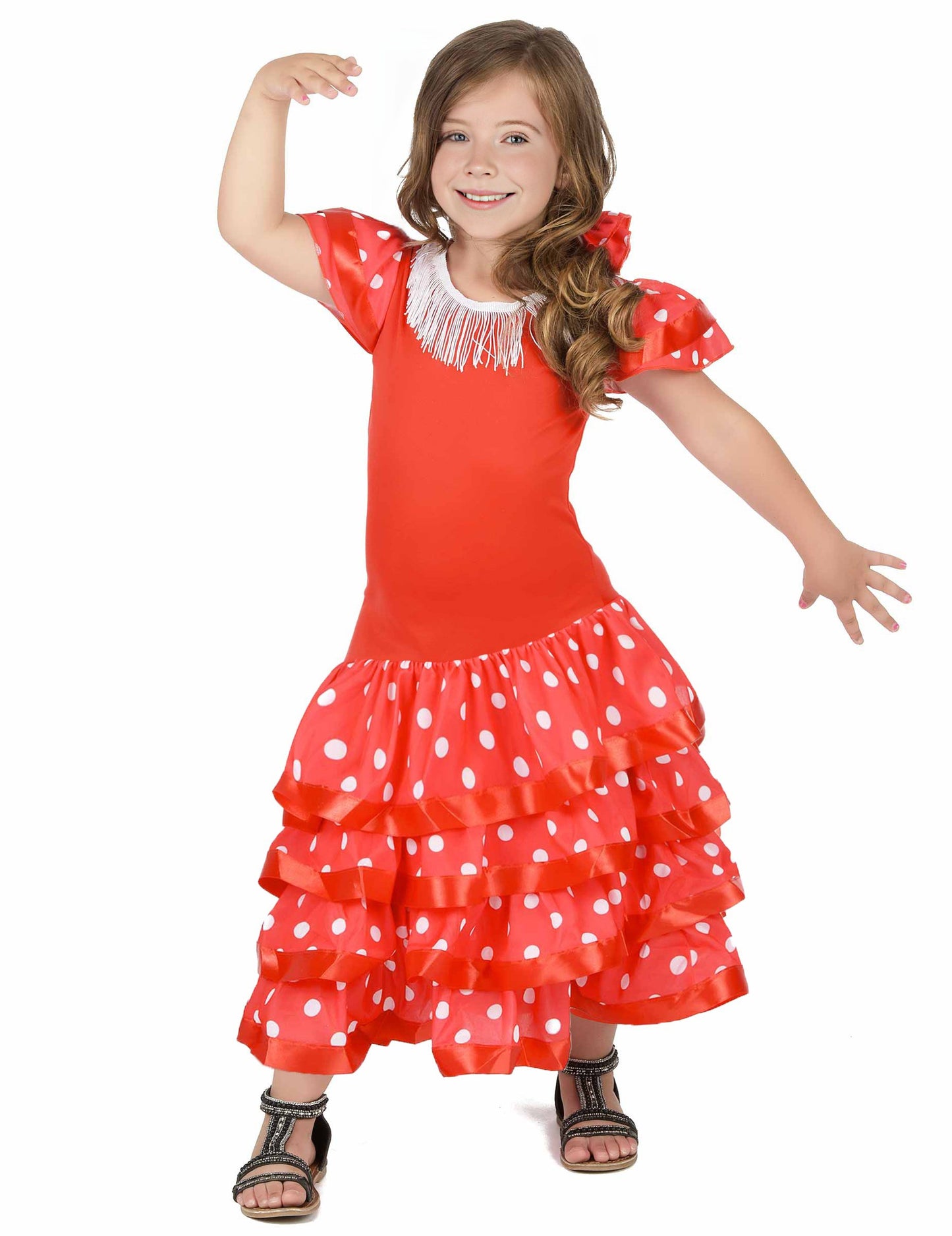 Red Flamenco Flamenco Dansator Costum Girl Girl Girl