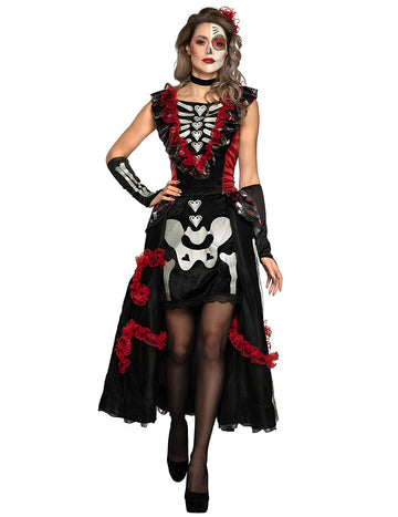 Dia deghizare a lui Los Muertos feminin petticoat