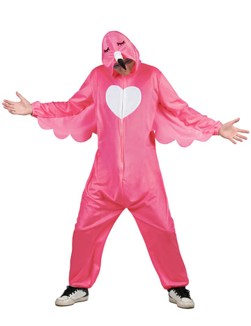 Costum de flamingo roz pentru adulți