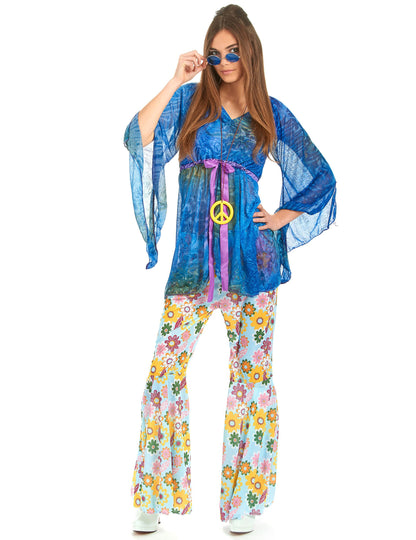 Costumul femeilor cu putere de flori hippie