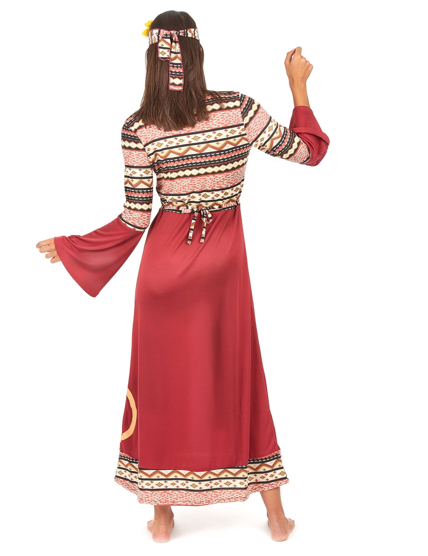 Costumul femeilor Hippie Bordeaux