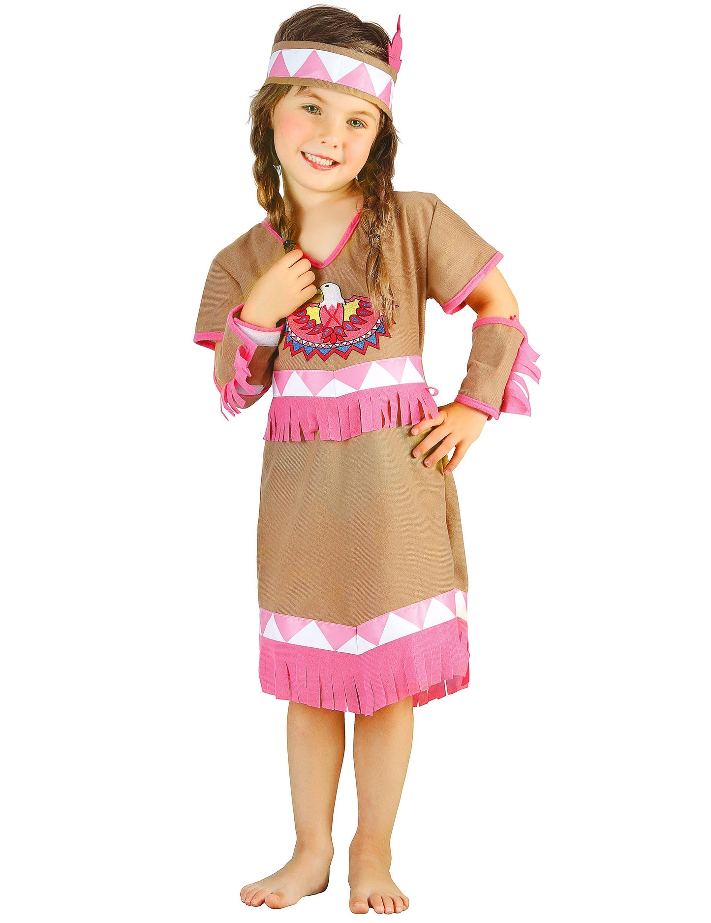 Indian Deghize Pink Fringes Girl