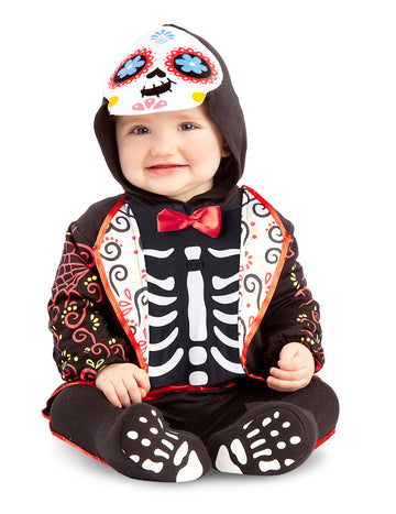 Mini schelet deghizare dia de los muertos baby