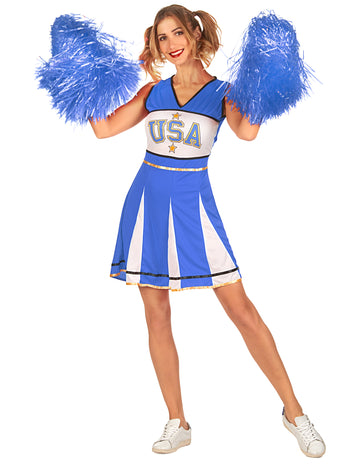 Pompom Girl USA Costum Blue Woman