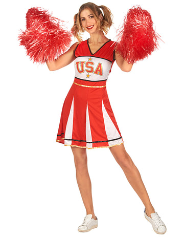 Pompom Girl USA Costum de femeie roșie