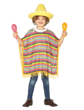 Costum poncho pentru copii mexicani