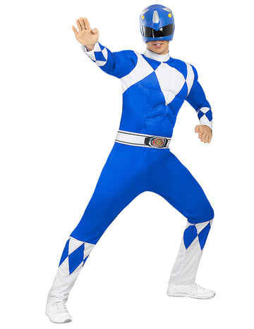 Costum Power Ranger Albastru pentru Adult