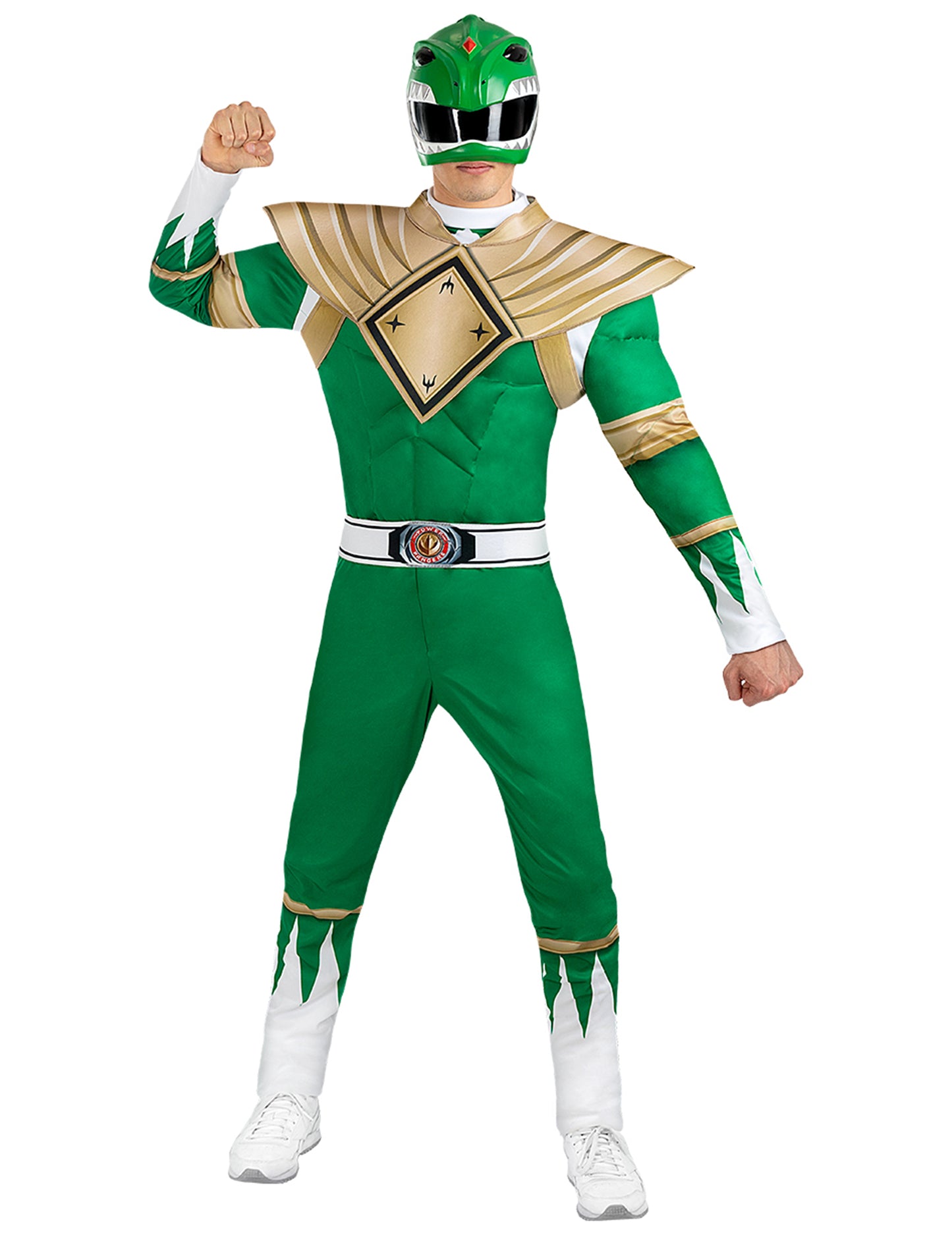 Costum Power Ranger verde pentru adulți