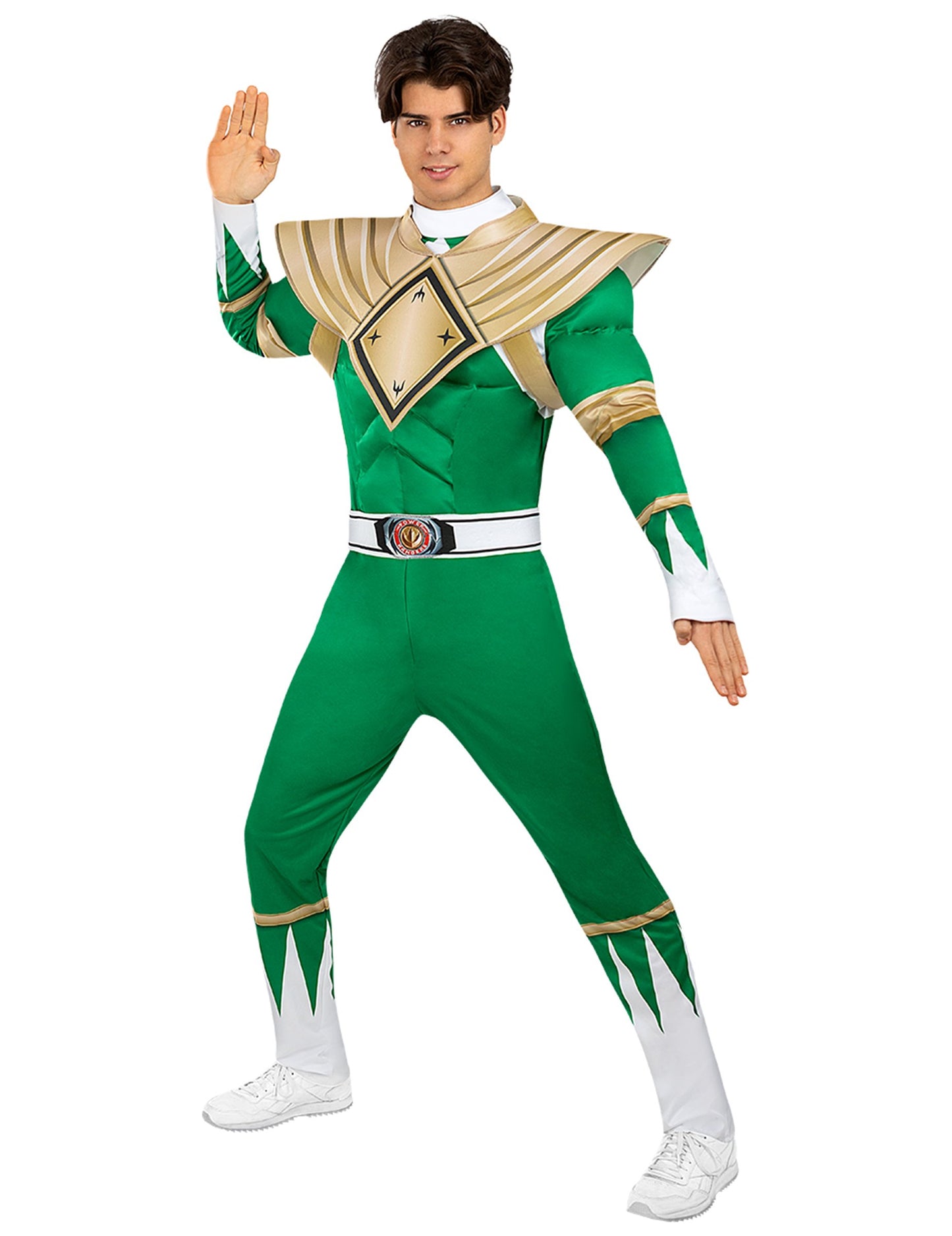 Costum Power Ranger verde pentru adulți