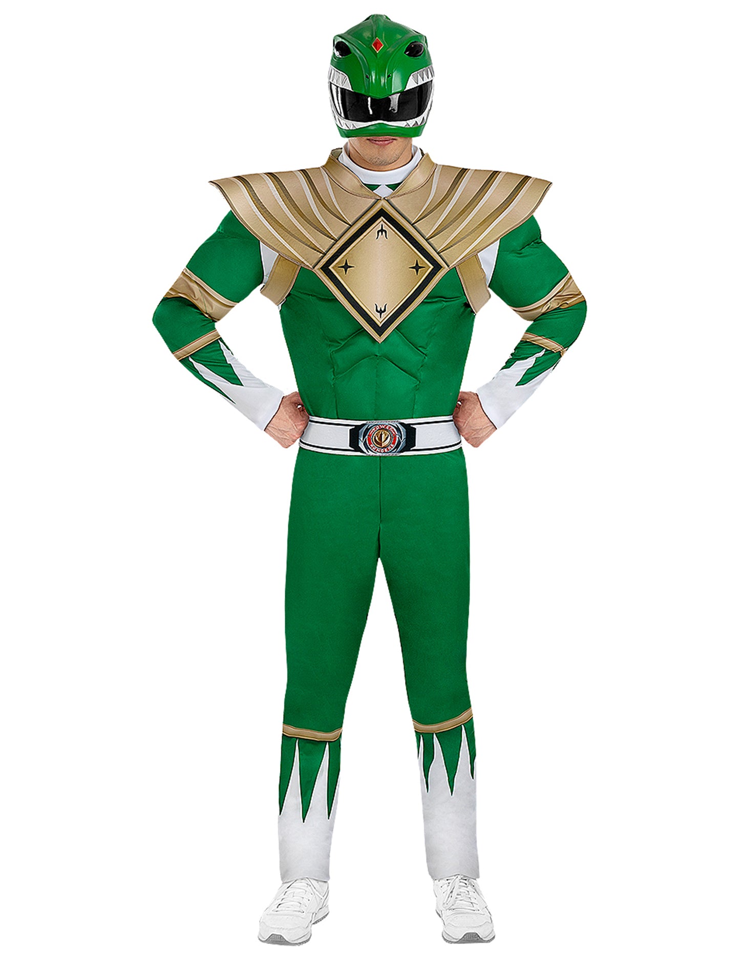 Costum Power Ranger verde pentru adulți