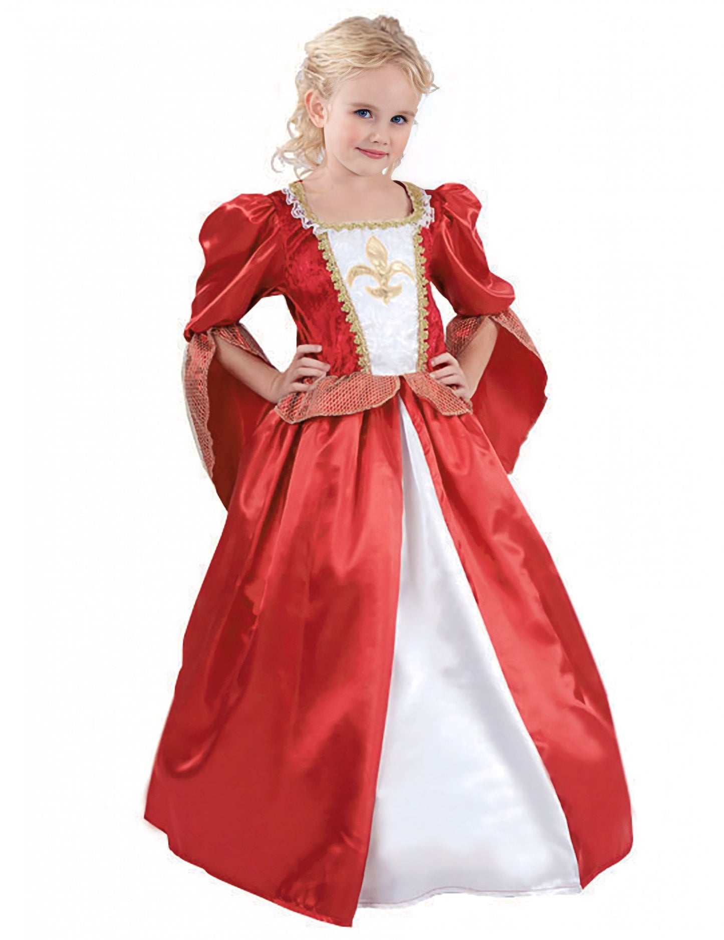 Médieval Princess Costum Satin Efect Fiică