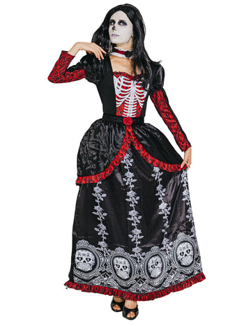 Dia los Muertos feminin rochie lungă deghizare deghizare