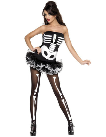 Sexyfemme schelet deghizare cu tutu de Halloween