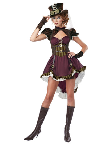 Costum steampunk pentru femei Bordeaux