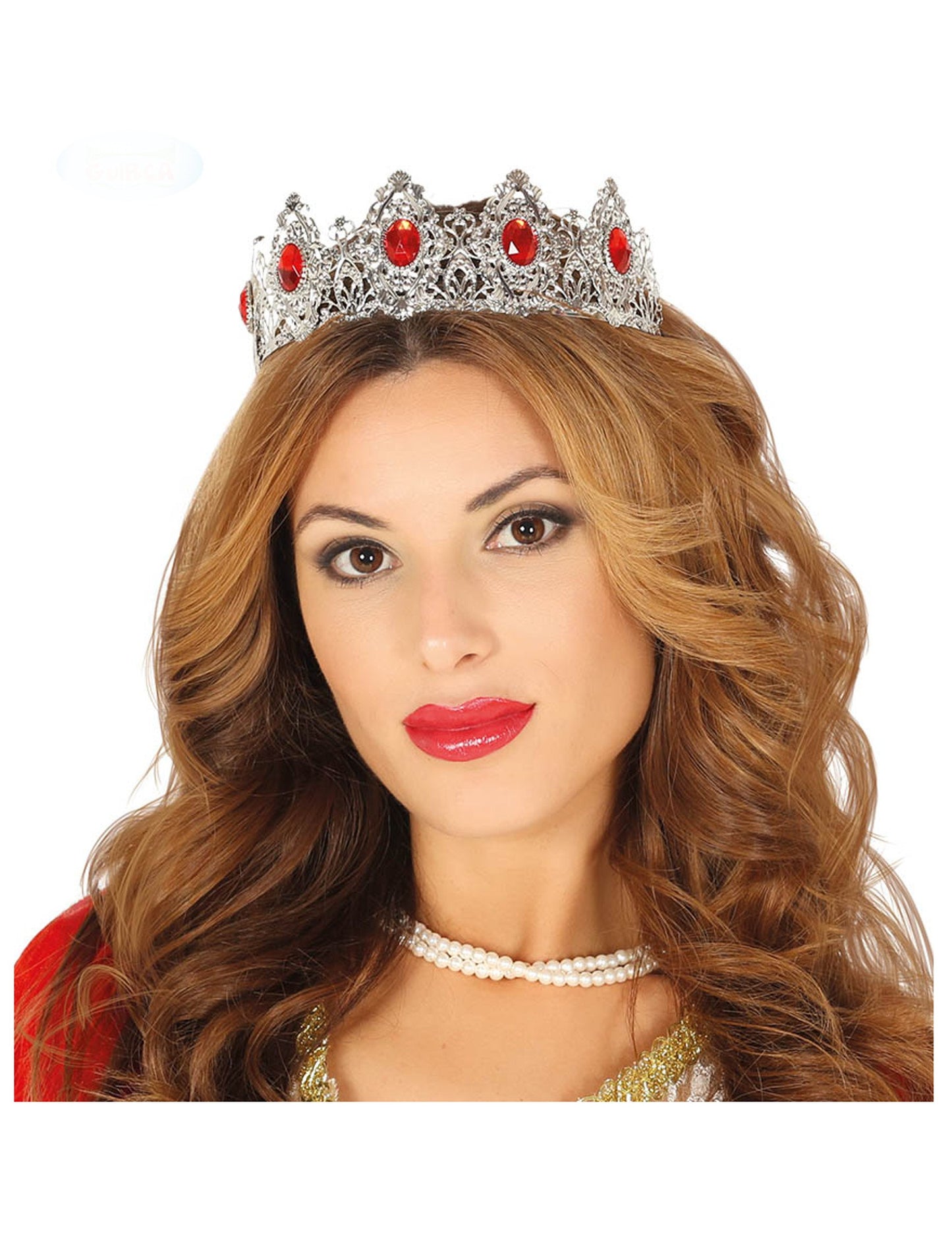 Prințesa de argint Diadem Stone Red Stone Adult