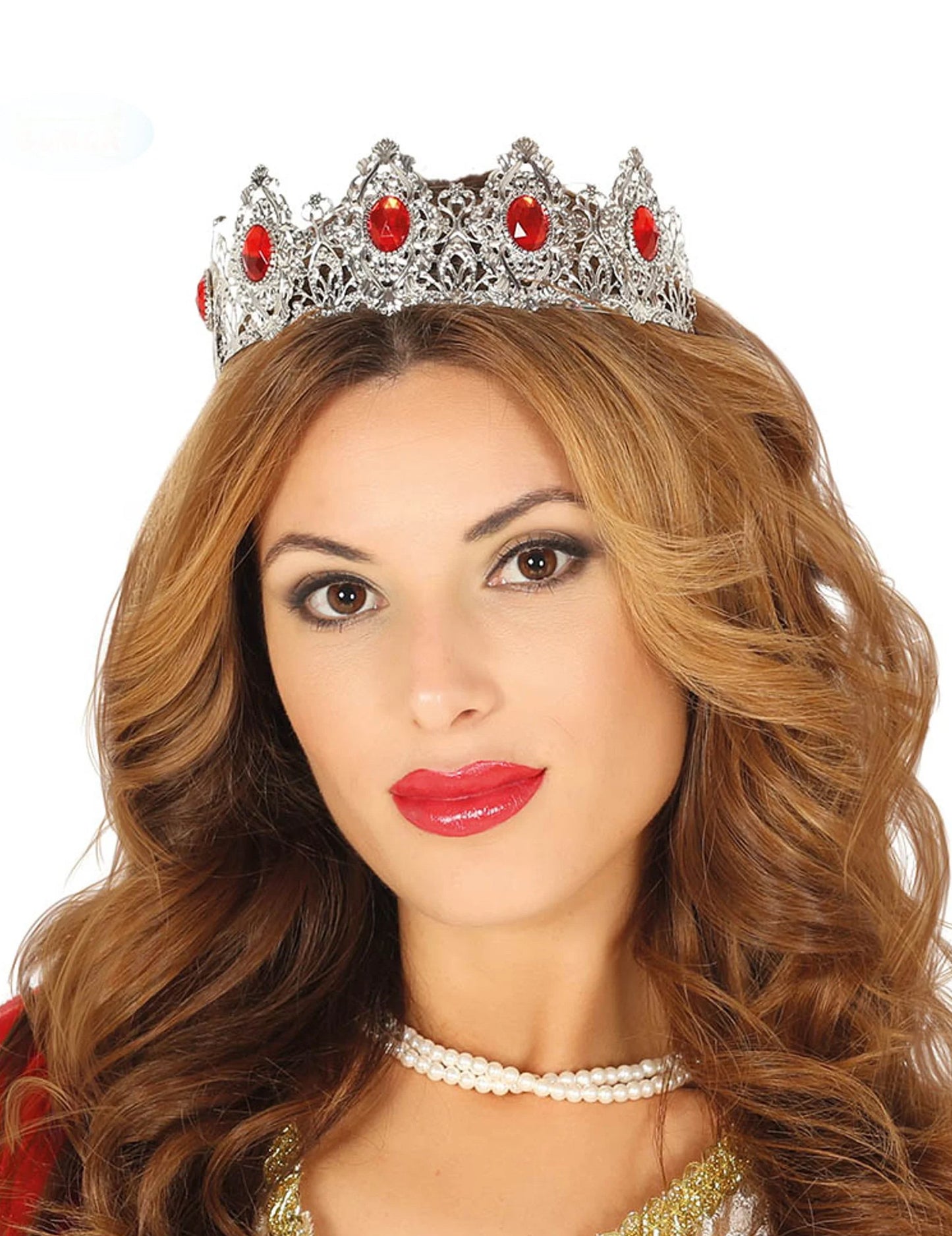 Prințesa de argint Diadem Stone Red Stone Adult