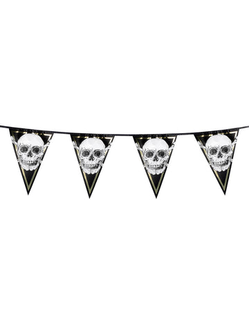 Garland 10 Pirat de plastic din plastic Jolly Roger 30 x 20 cm