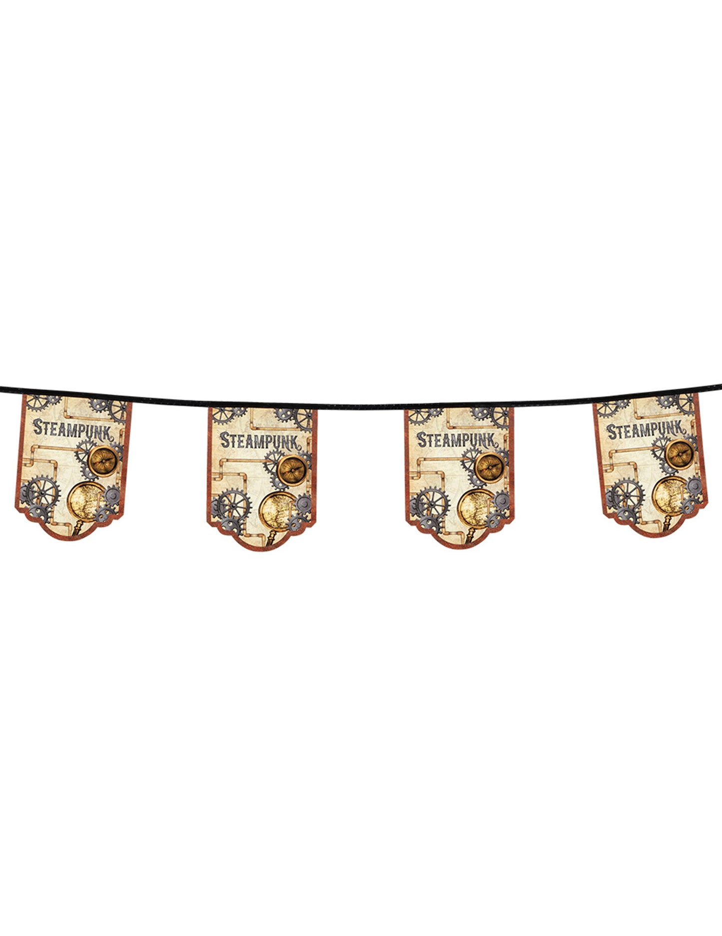 Garland 11 Pennants în Steampunk 4 m Steampunk