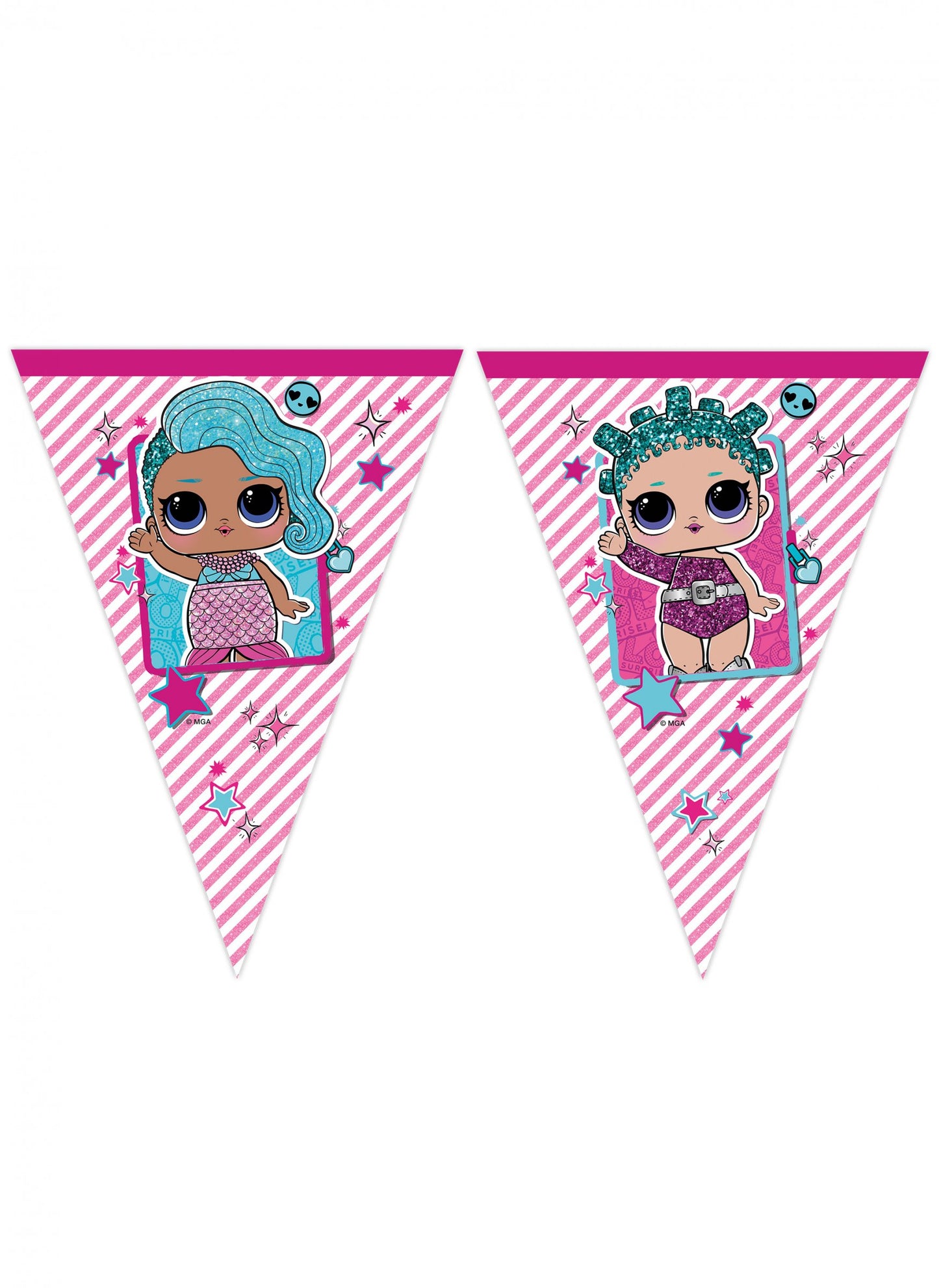 Plastic Garland 9 Pennants lol 2,3 m