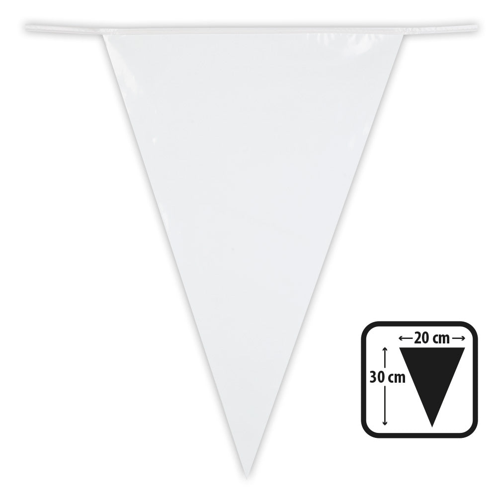 Garland alb de pennant 10m