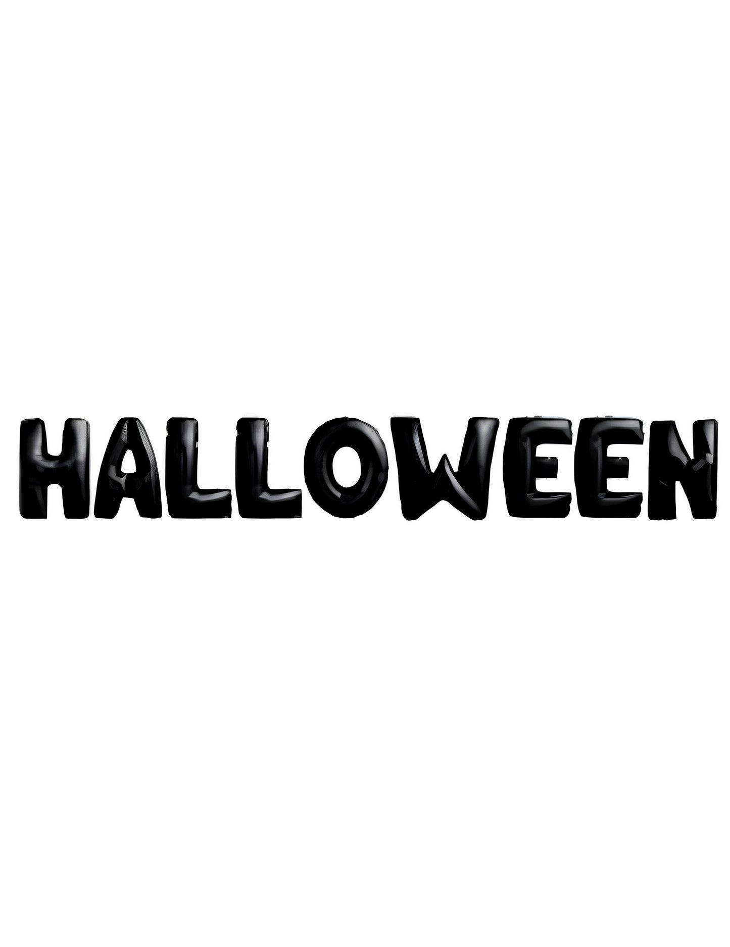 Garland din aluminiu baloane de Halloween Litere negre 40 cm