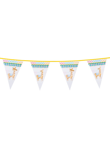 Garland de pennanturi de plastic alb Lama 30 x 20 cm 6m 6m