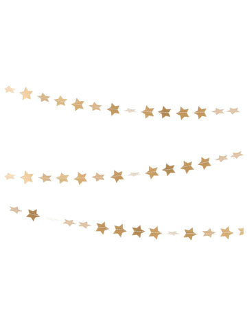 Mini Glitter Golden Stars Garland 2,5 m