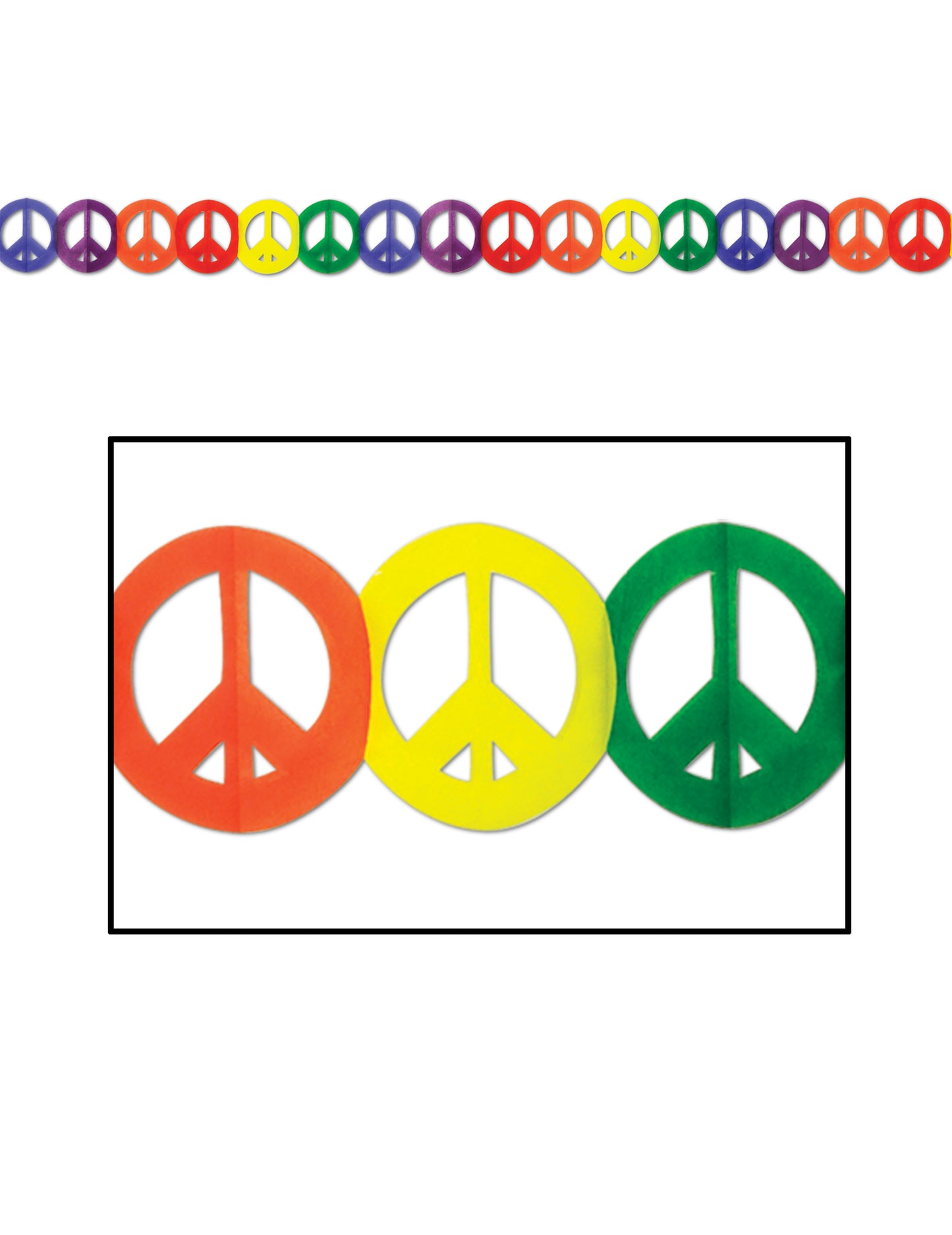 Hippie Peace multicolor Guirland