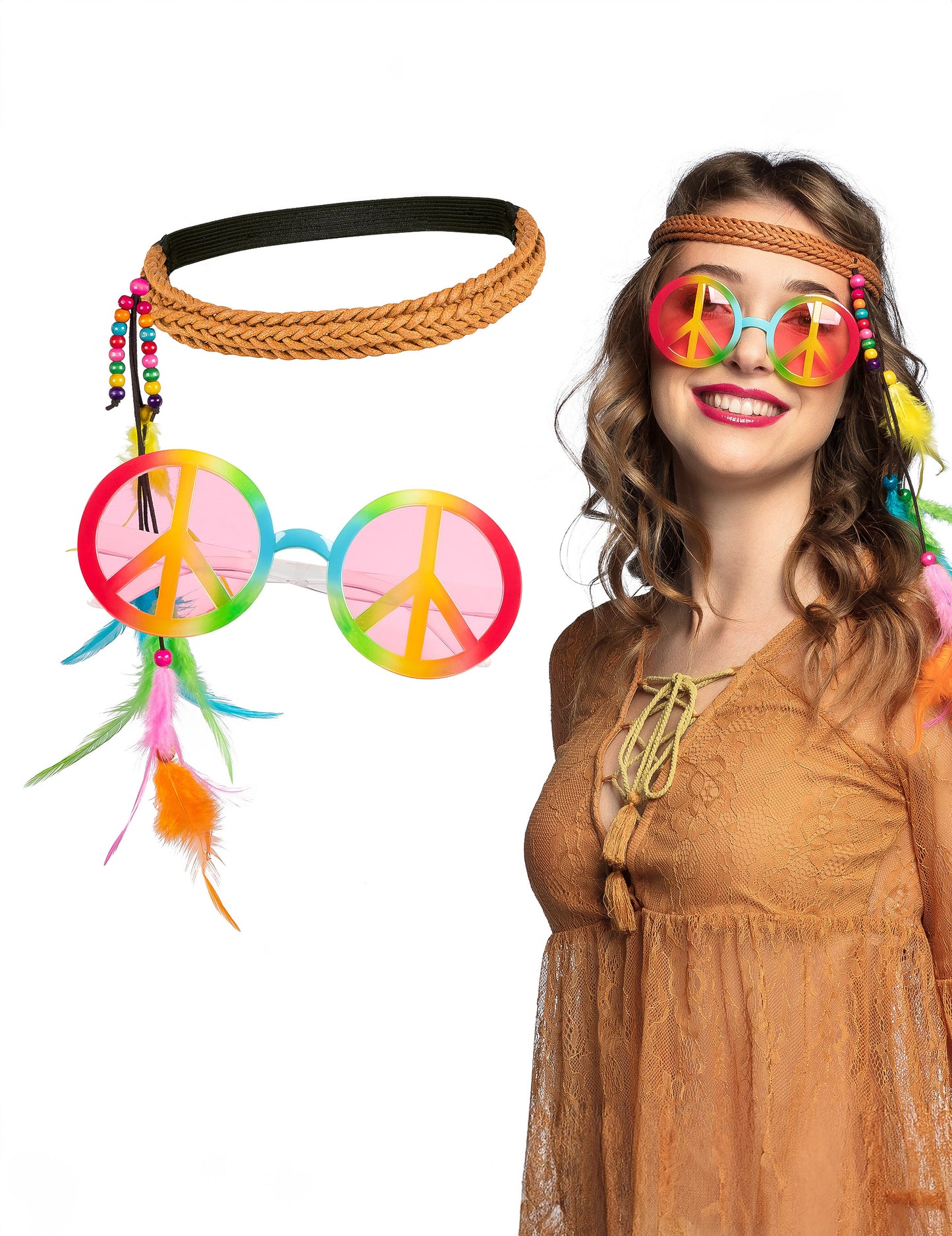 Kit de accesorii pentru hippie boem pentru adulți