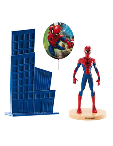 Kit Tort Toppers în spiderman de plastic 8,5 cm