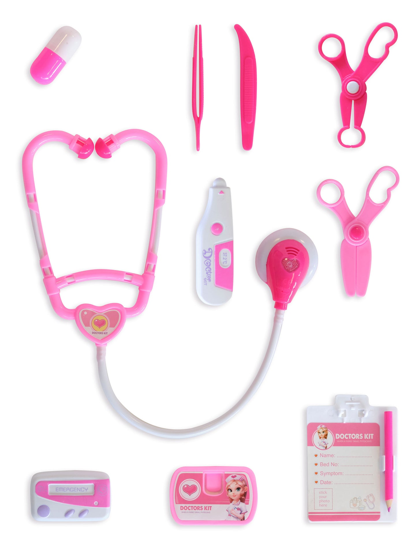 Doctor kit 10 piese roz