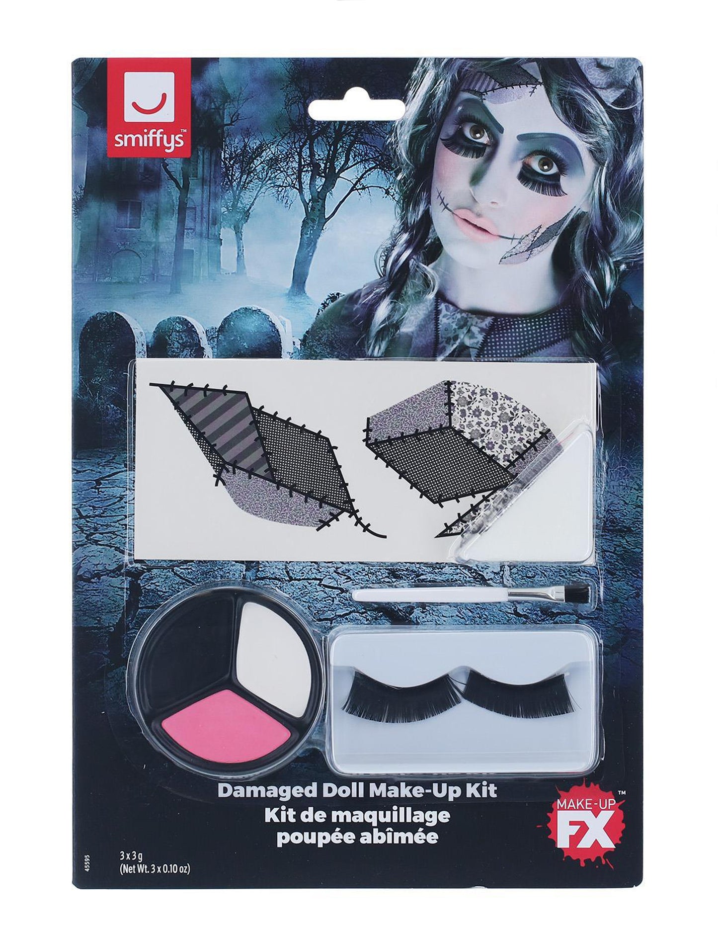 Kit de machiaj de machiaj pentru păpuși pentru adulți de Halloween