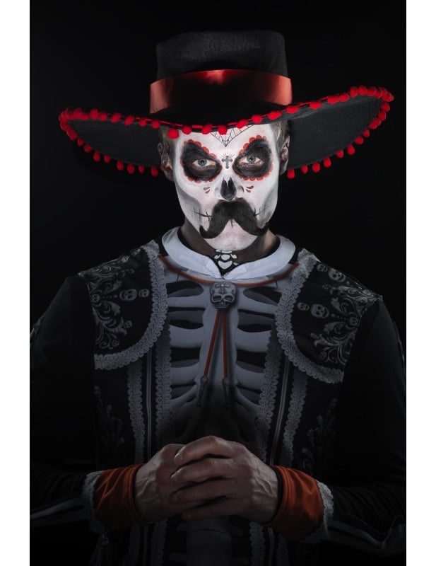 Kit de machiaj pentru schelet mexican Adult Dia de los Muertos