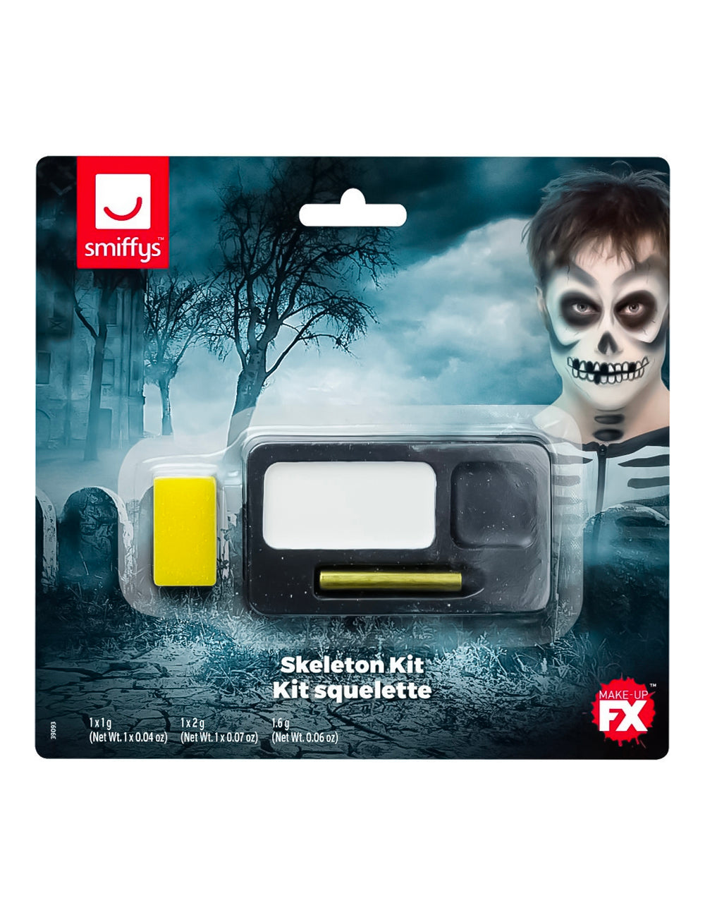 Kit de machiaj pentru schelet pentru adulți de Halloween