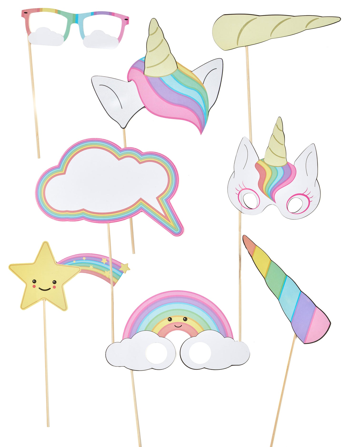 Baby Photobooth Kit Unicorn 8 Accesorii