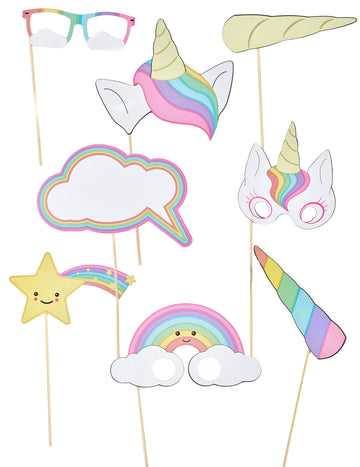 Baby Photobooth Kit Unicorn 8 Accesorii