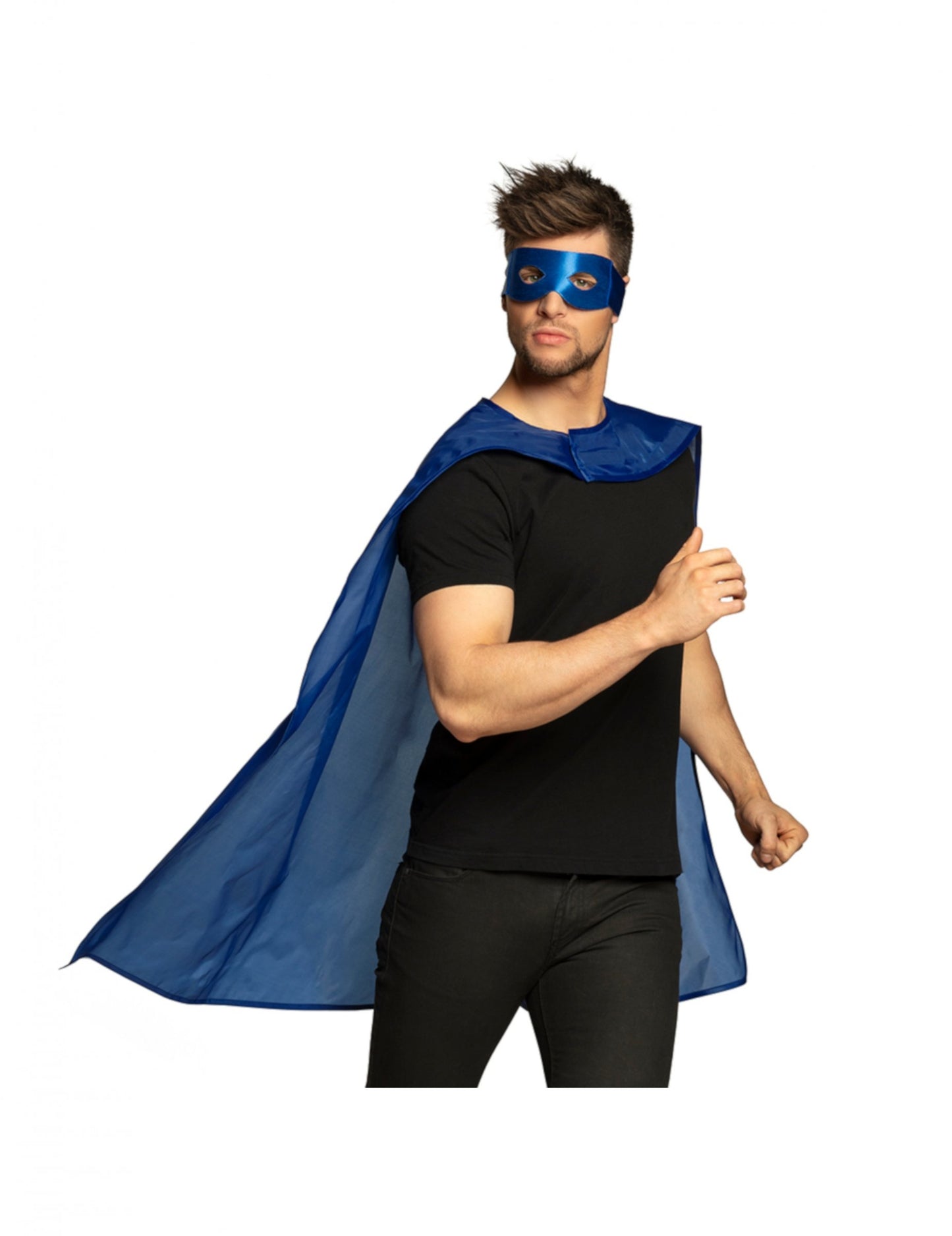 Kit Cape și Mask Super Hero Adult Blue