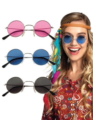 Set de 3 pahare rotunde pentru adulți hippie