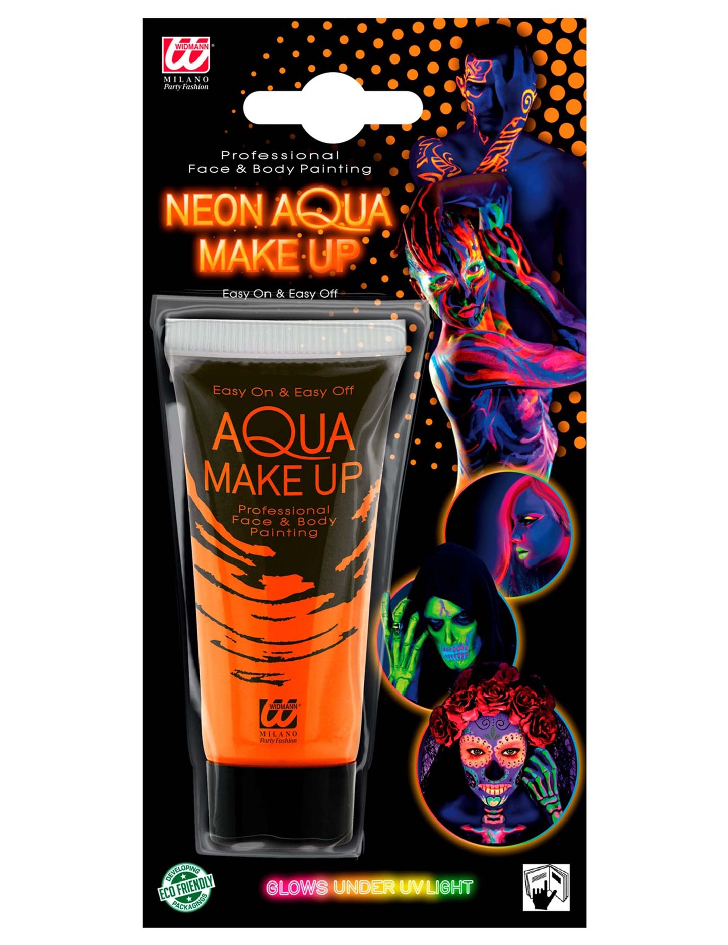 Machiaj de neon fluo portocaliu 30 ml