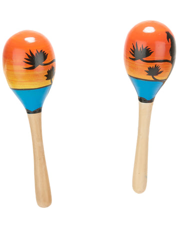 2 Maracas hawaian din lemn