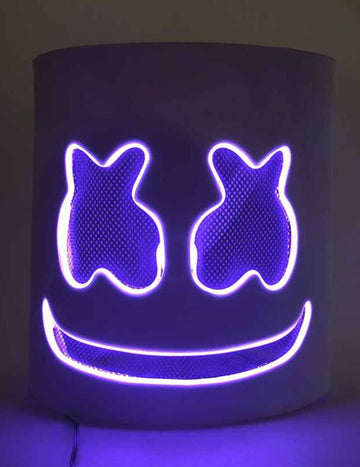 Mask DJ Marshmallow LED Purple Adult