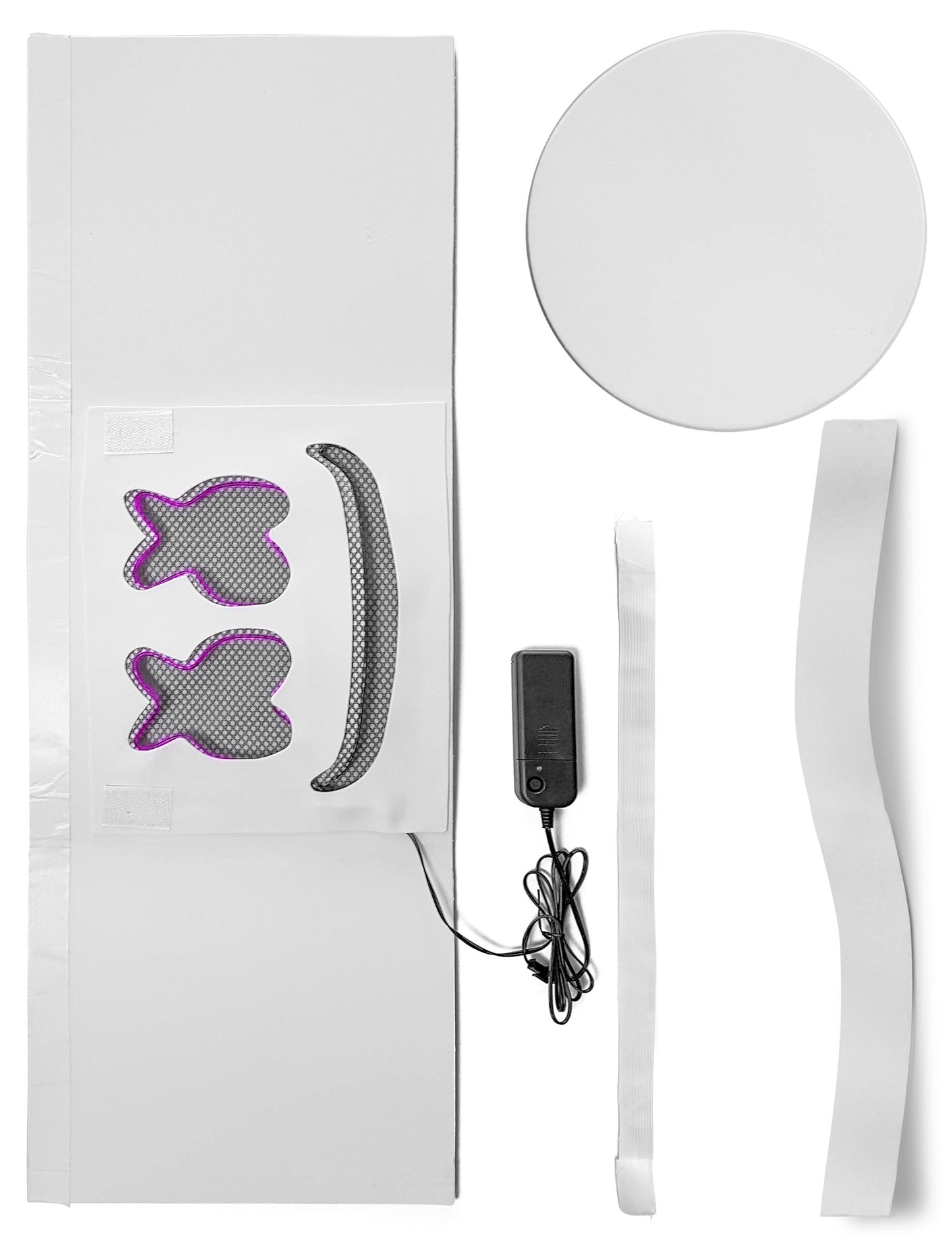 Mask DJ Marshmallow LED Purple Adult