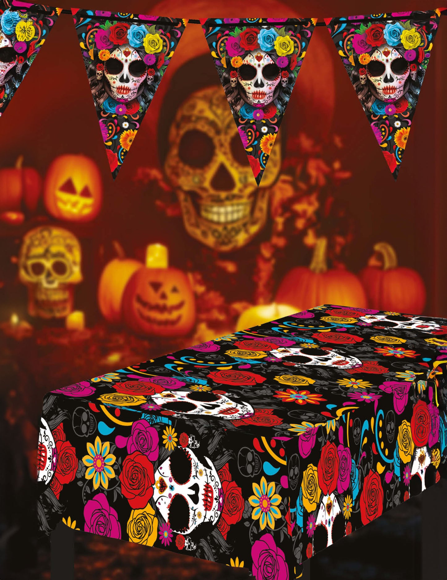 Catrina Dia de los Muertos 137 x 274 cm Tabla de masă