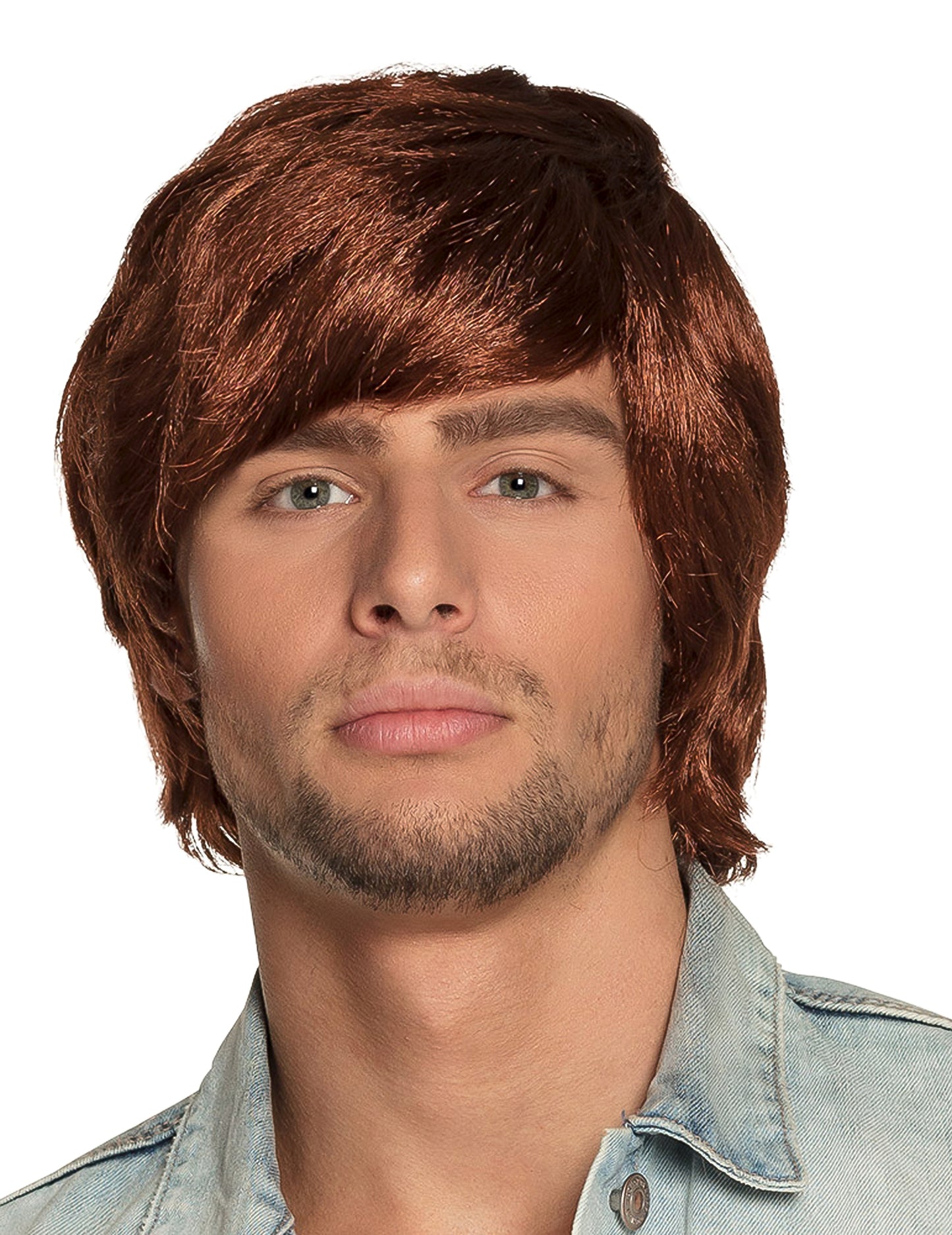 Red 70s Wig Men