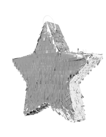 Silver Star Pinata 45 x 12 cm